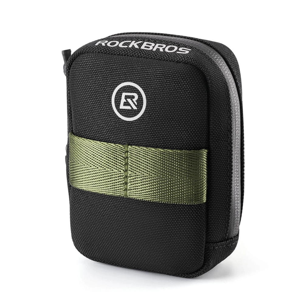 Rockbros Mini Saddle Bag with CO2 Cartridge Holder – Juodas/Žalias