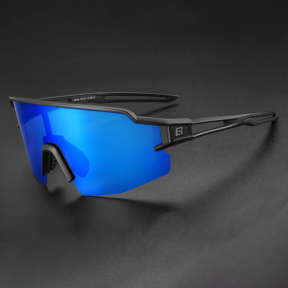Rockbros Polarized dviratininko akiniai su UV apsauga ir Corrective Insert Mėlyna Lenses – juodos spalvos