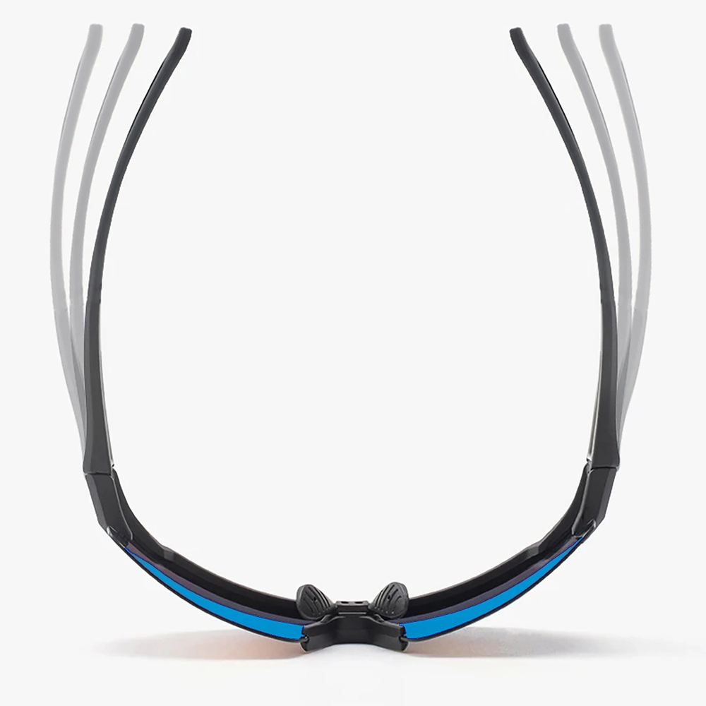 Rockbros Polarized dviratininko akiniai su UV apsauga ir Corrective Insert Mėlyna Lenses – juodos spalvos