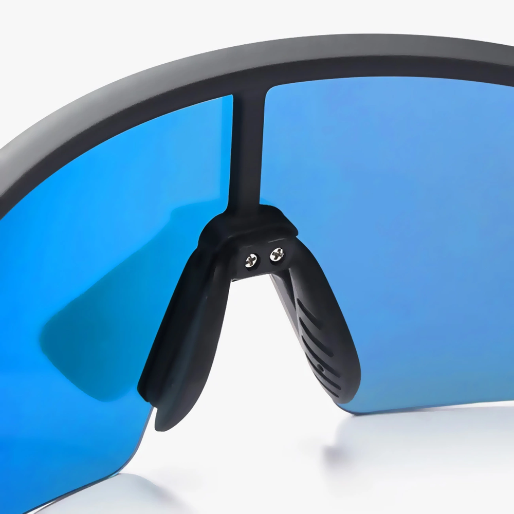 Rockbros Polarized dviratininko akiniai su UV apsauga ir Corrective Insert Mėlyna Lenses – juodos spalvos