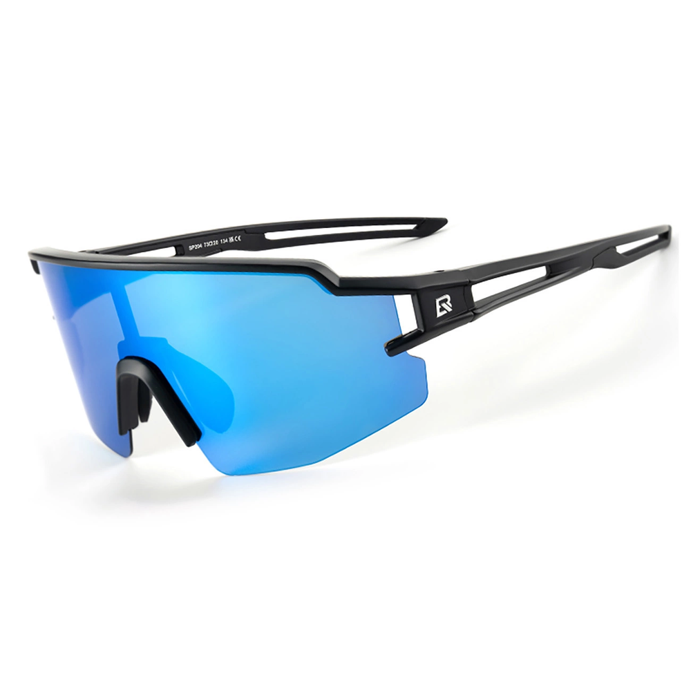 Rockbros Polarized dviratininko akiniai su UV apsauga ir Corrective Insert Mėlyna Lenses – juodos spalvos