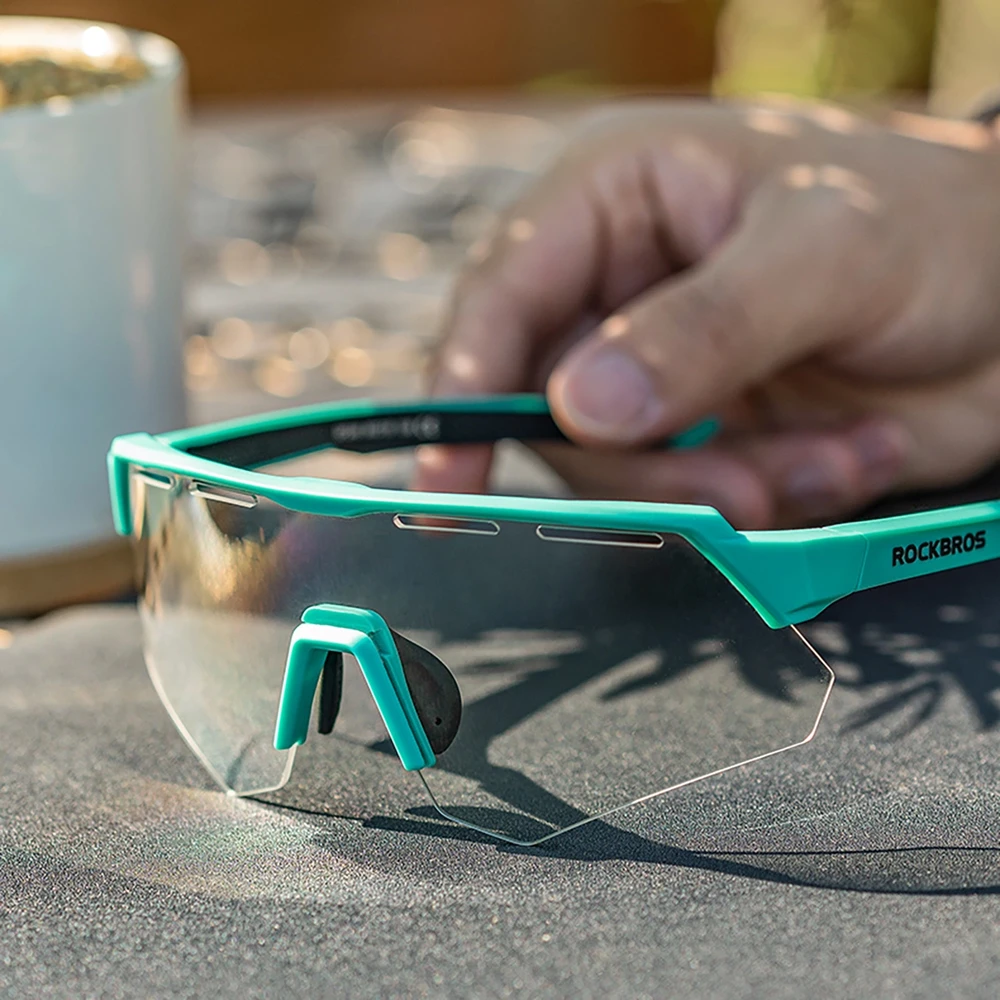 Rockbros Polarized dviratininko akiniai su UV apsauga ir Corrective Insert – pilkos spalvos
