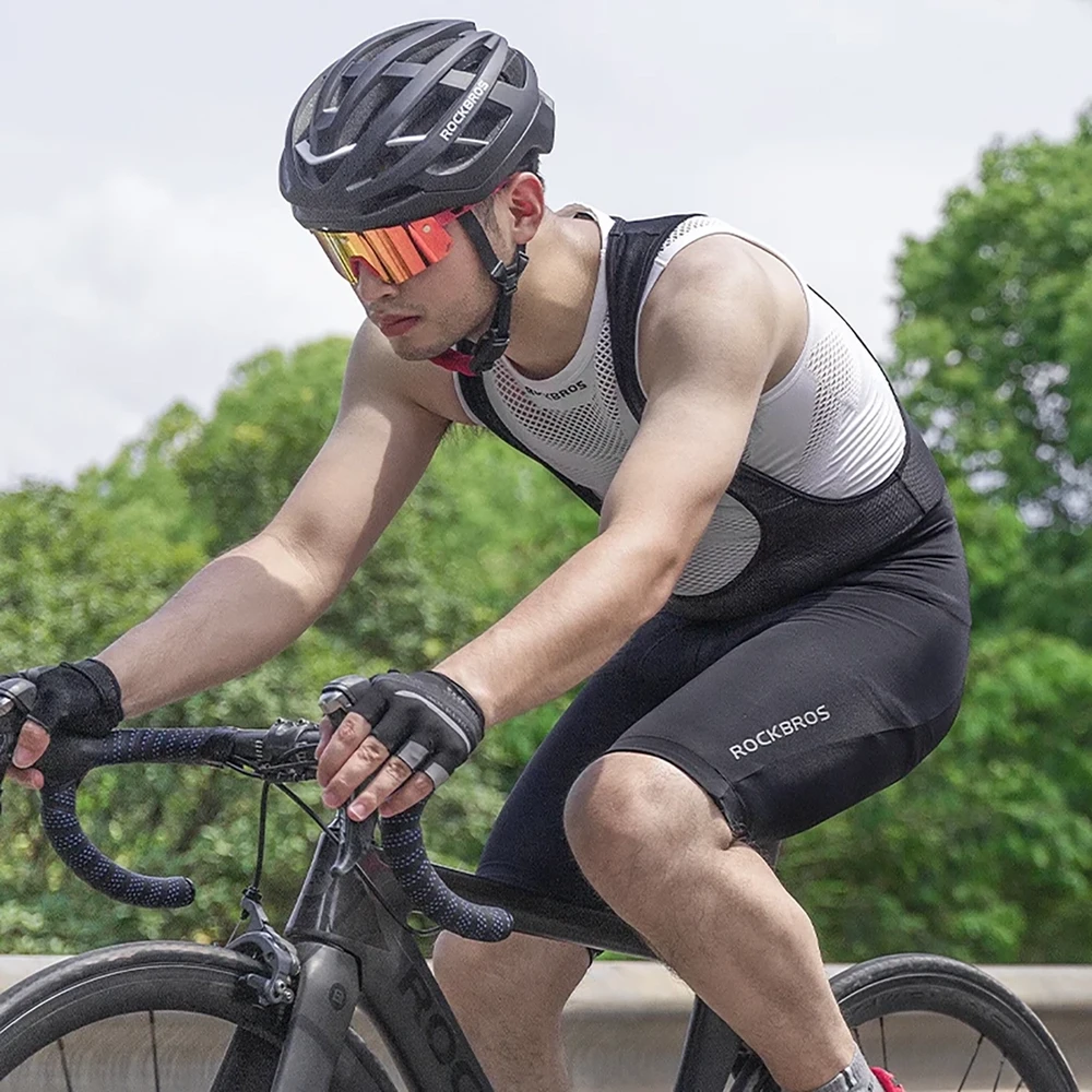 Rockbros RK2002L short bib shorts with L insert – juodos spalvos