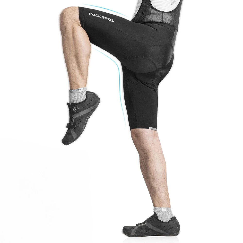 Rockbros RK2002L short bib shorts with L insert – juodos spalvos