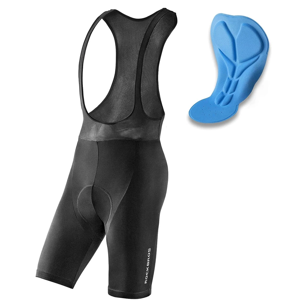 Rockbros RK2002L short bib shorts with L insert – juodos spalvos