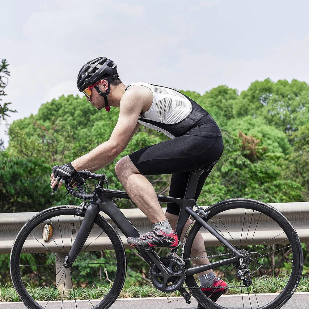 Rockbros RK2002L short bib shorts with L insert – juodos spalvos