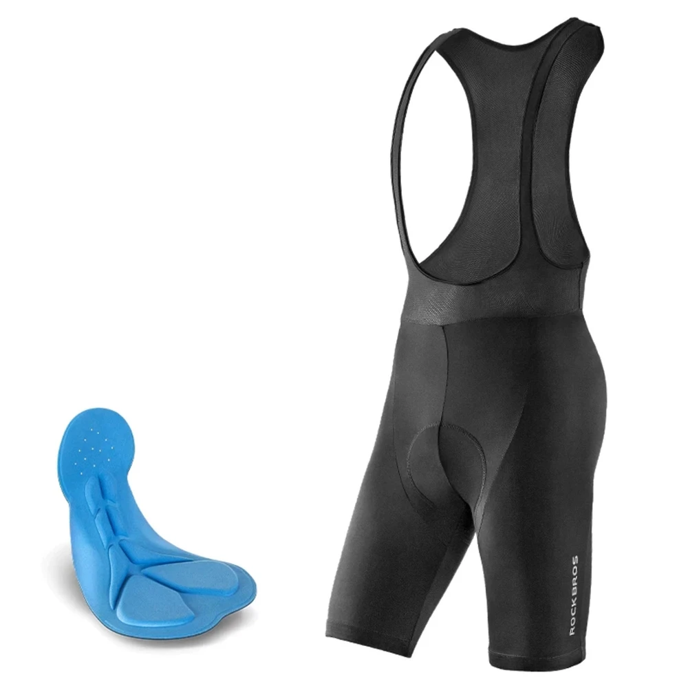 Rockbros RK2002XL bib shorts with XL pad – juodos spalvos