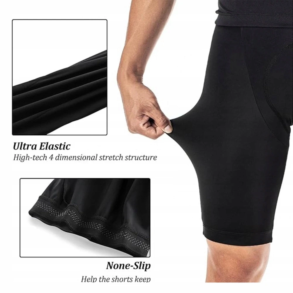 Rockbros RK2002XL bib shorts with XL pad – juodos spalvos