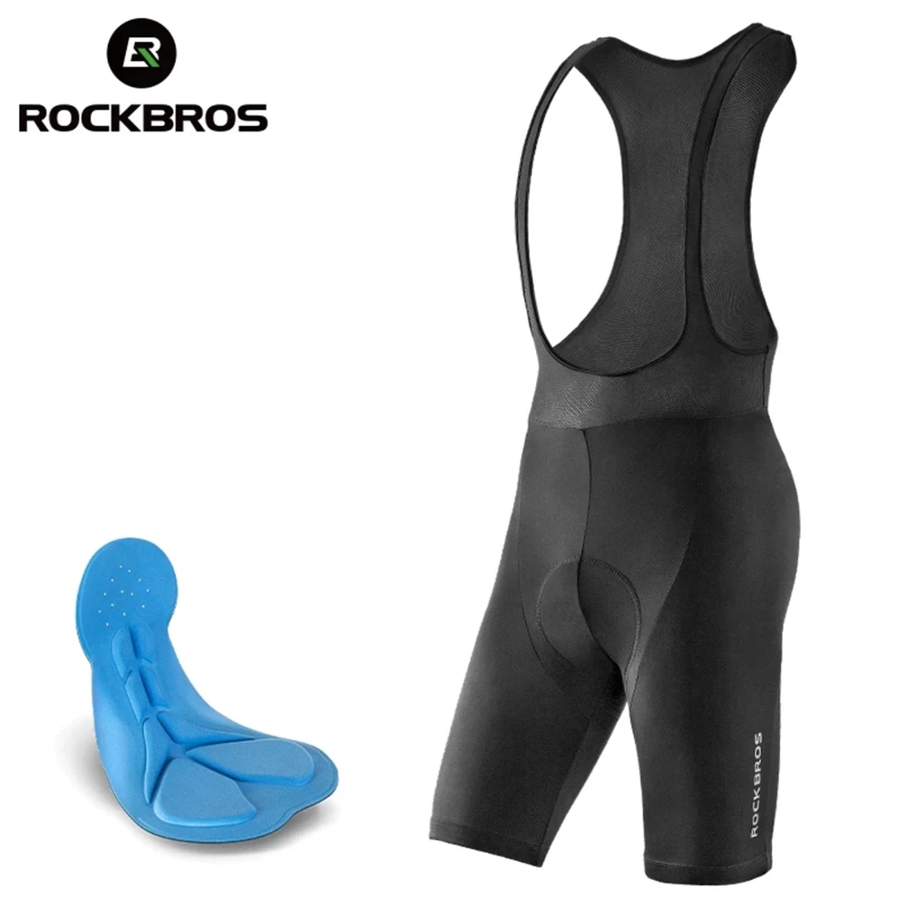 Rockbros RK2002XL bib shorts with XL pad – juodos spalvos
