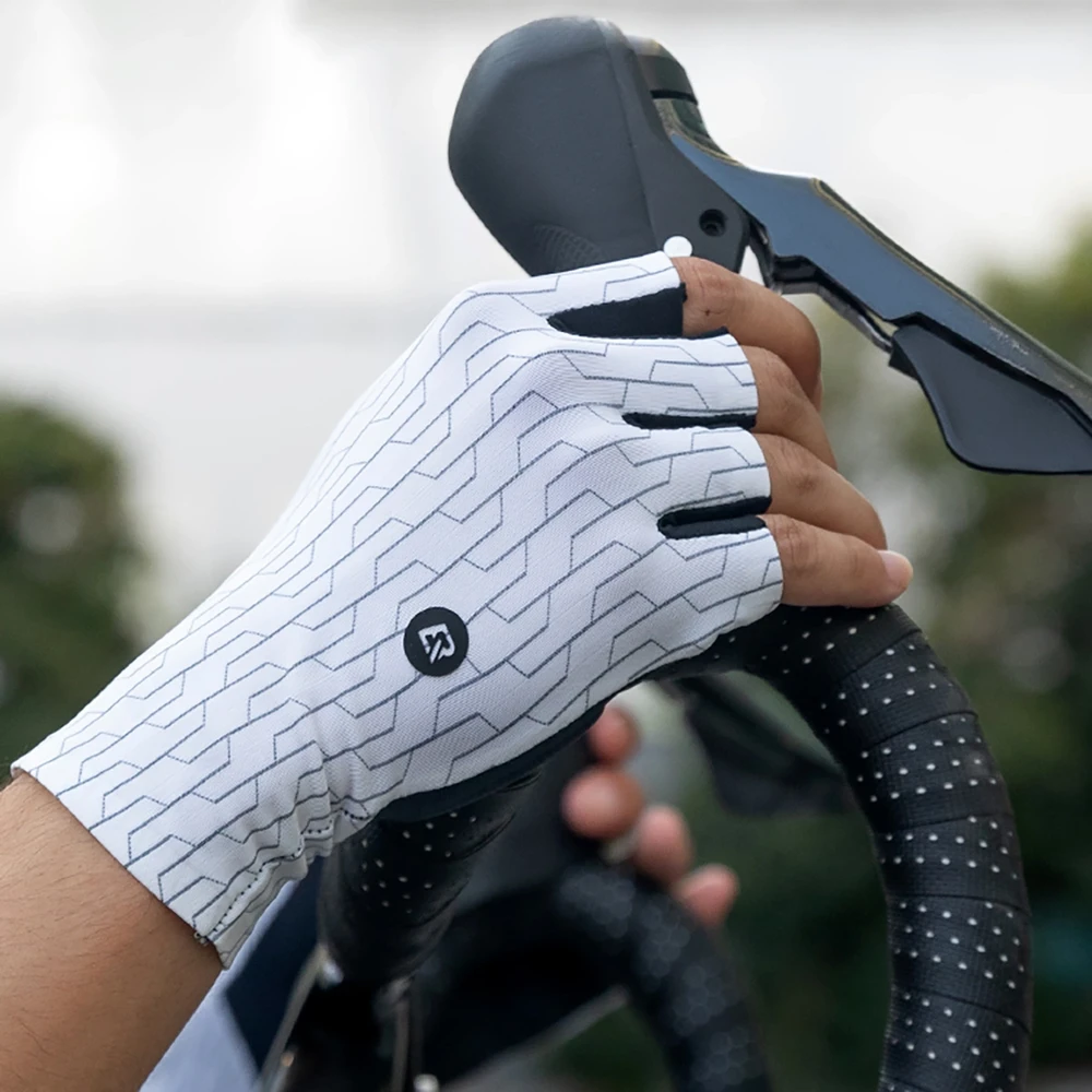 Rockbros Road Cycling pirštinės dydis: S – juodos spalvos and baltos spalvos