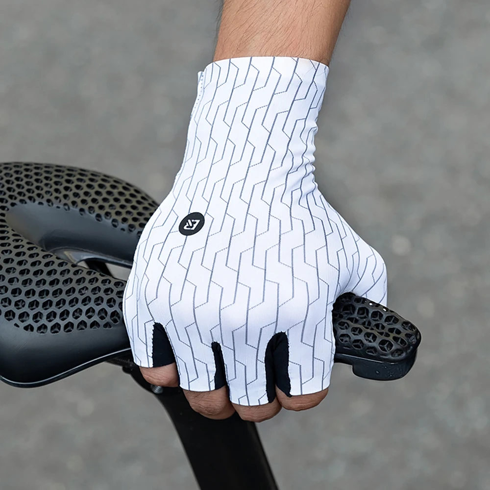 Rockbros Road Cycling pirštinės dydis: XL – baltos spalvos/juodos spalvos