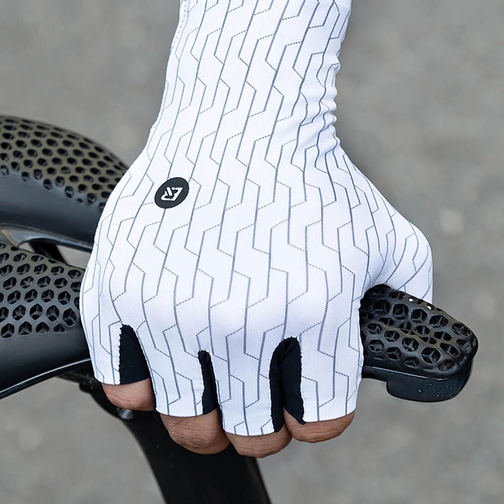 Rockbros Road Cycling pirštinės dydis: XL – baltos spalvos/juodos spalvos