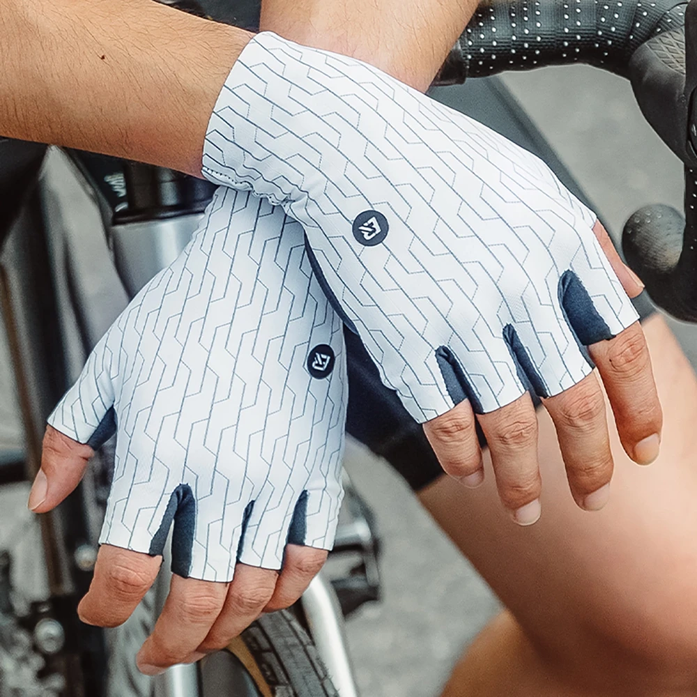 Rockbros Road Cycling pirštinės dydis: XL – baltos spalvos/juodos spalvos