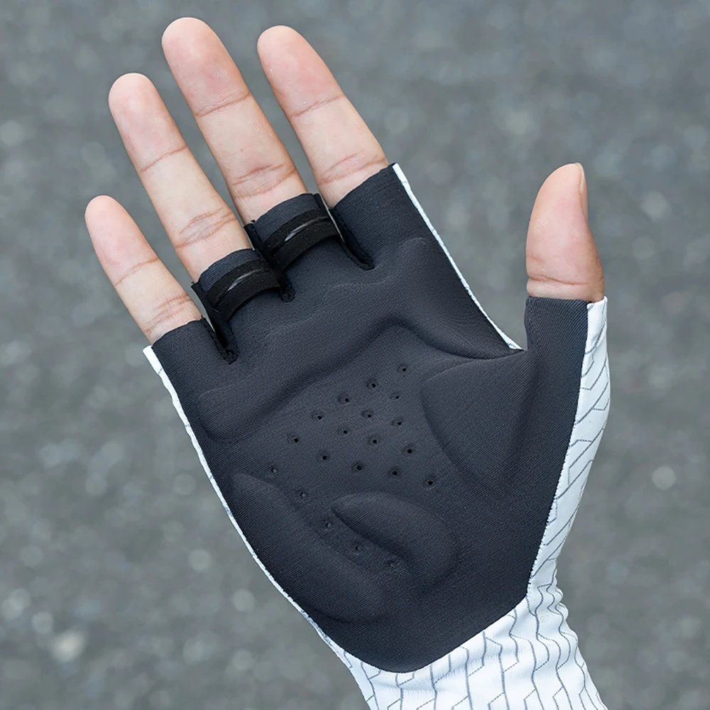 Rockbros Road Cycling pirštinės dydis: XL – baltos spalvos/juodos spalvos