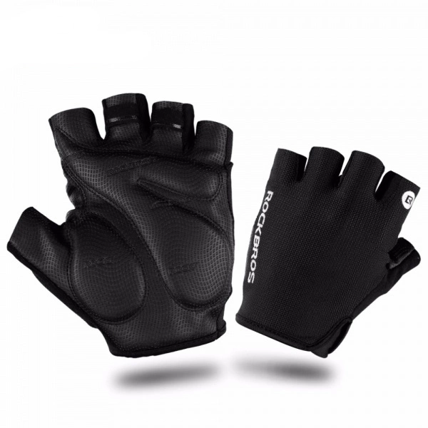Rockbros S106BK dviratininko pirštinės, dydis L – juodos spalvos