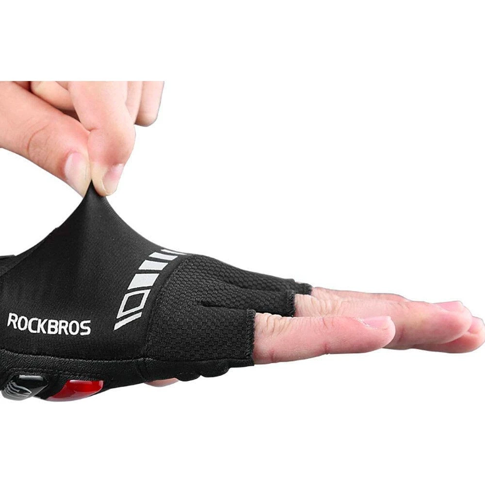 Rockbros S143-BK L dviratininko pirštinės su geliu – juodos spalvos