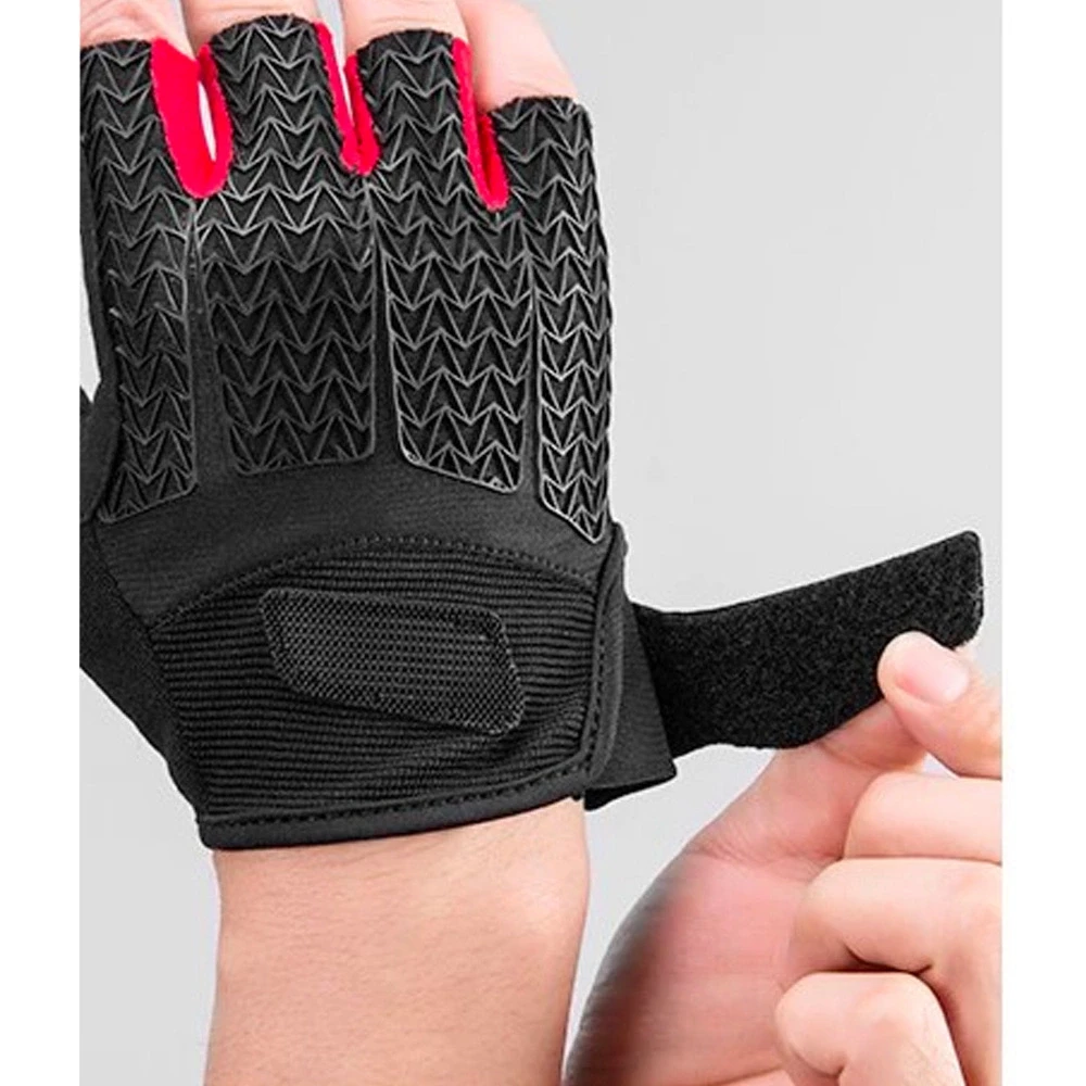 Rockbros S169BR XXL dviratininko pirštinės su geliu – juodos spalvos ir raudonos spalvos