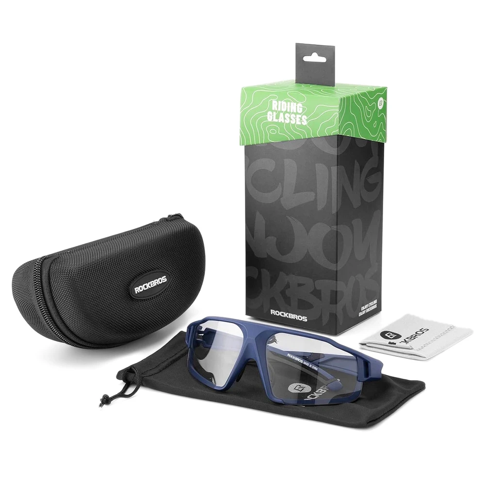 Rockbros SP216BL photochromic UV400 dviratininko akiniai – mėlynos spalvos