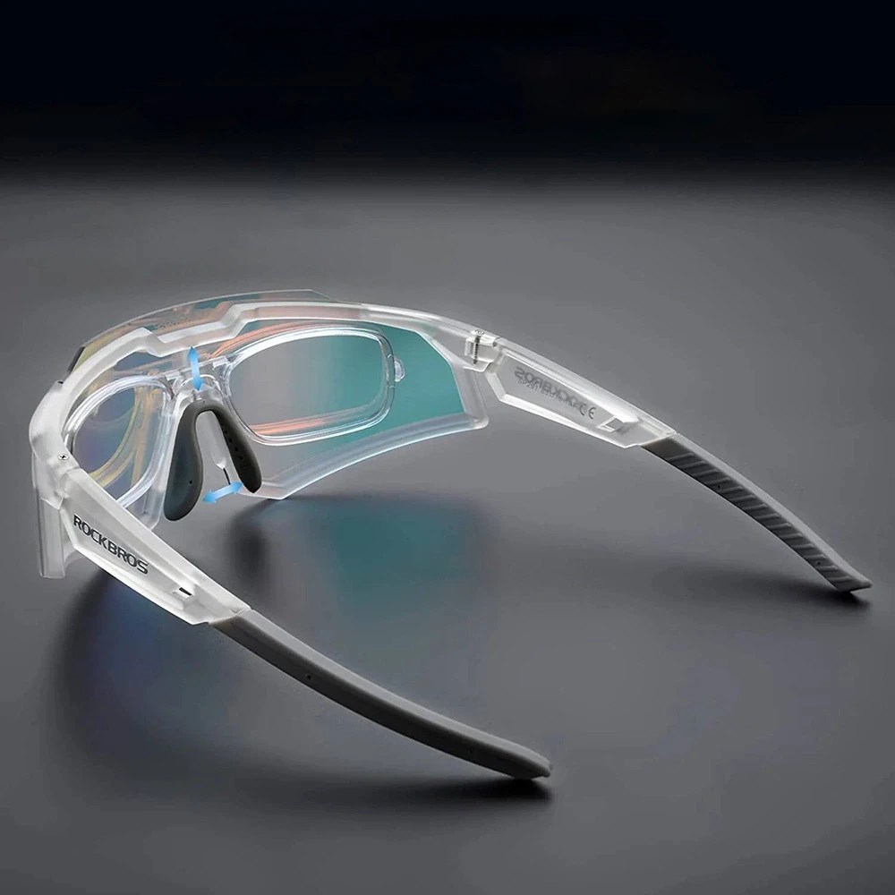 Rockbros SP291 photochromic UV400 dviratininko akiniai – baltos spalvos