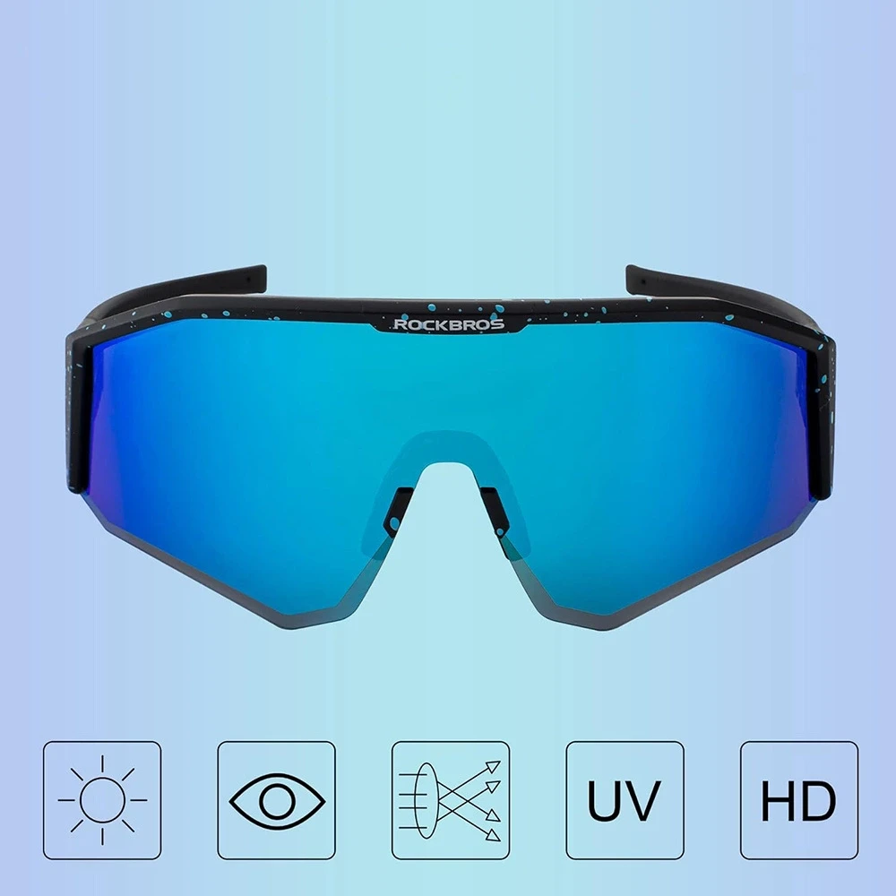 Rockbros SP297 polarizing dviratininko akiniai – juodos spalvos
