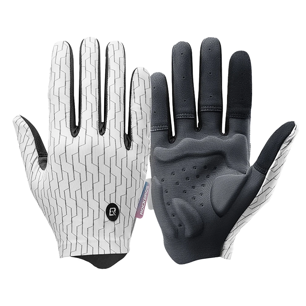 Rockbros sports pirštinės full spring-summer dydis XL – baltos ir juodos spalvos