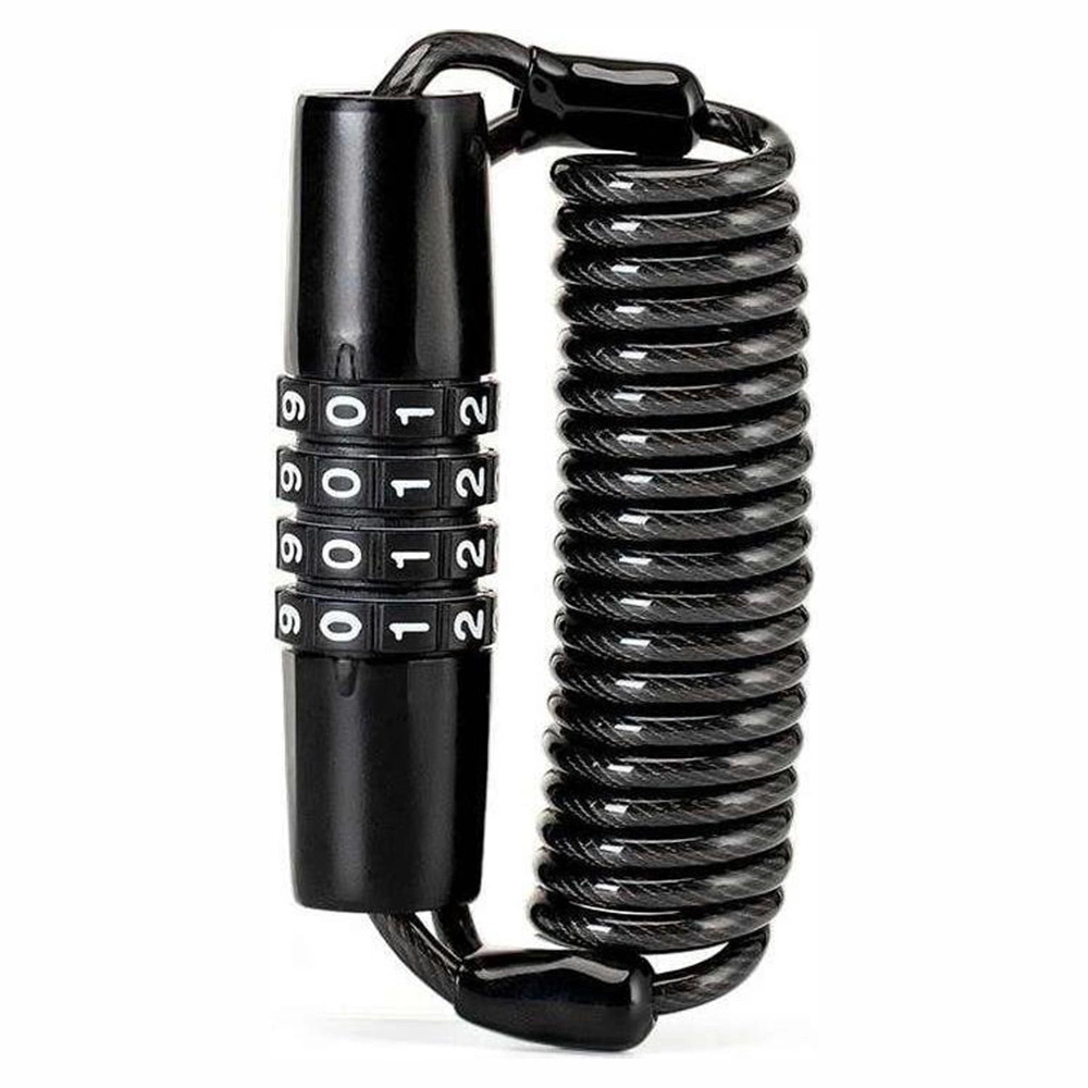 Rockbros T609 bicycle lock su 1.5 m combination – juodos spalvos