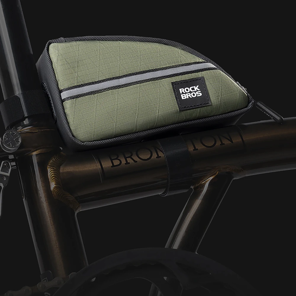 Rockbros Triangle Bike Frame Bag 0.8l – žalios spalvos