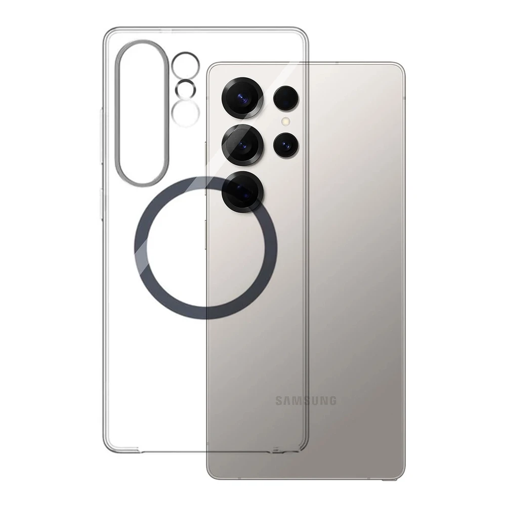 Spigen FPS938SAATW skaidrus magnetinis dėklas Samsung Galaxy S25 Ultra, skaidrus