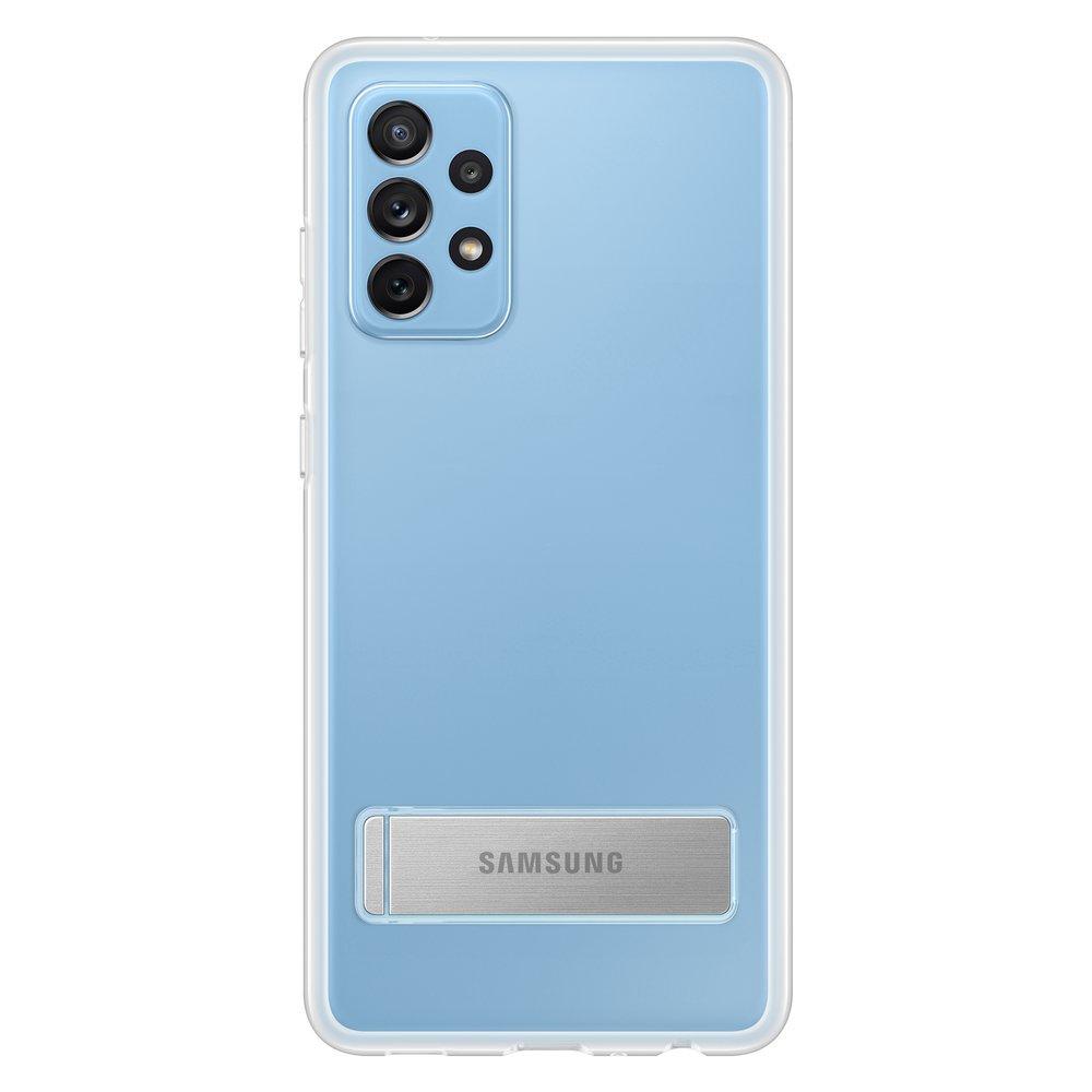 Dėklas JA725CTE „Samsung Galaxy A72“ skaidraus vaizdo stovimas dangtelis, skaidrus (permatomas)