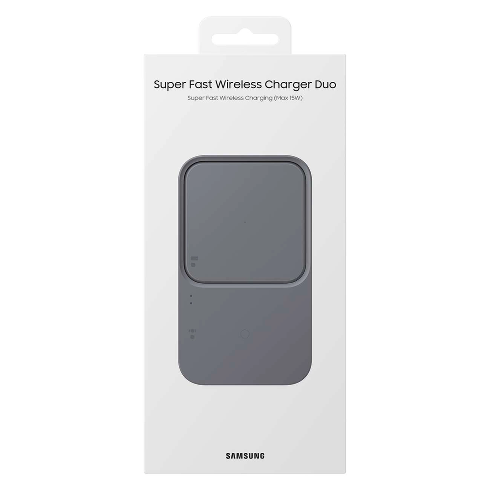 Samsung Duo EP-P5400TBEGEU 15W indukcinis įkroviklis su maitinimo įkrovikliu ir maitinimo laidu - juodas