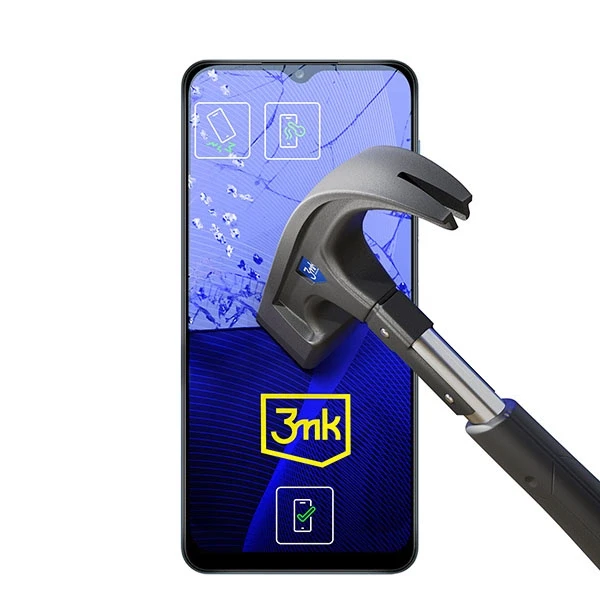 3MK Samsung, Galaxy A12, hibridinis stiklas, skaidri ekrano apsauga