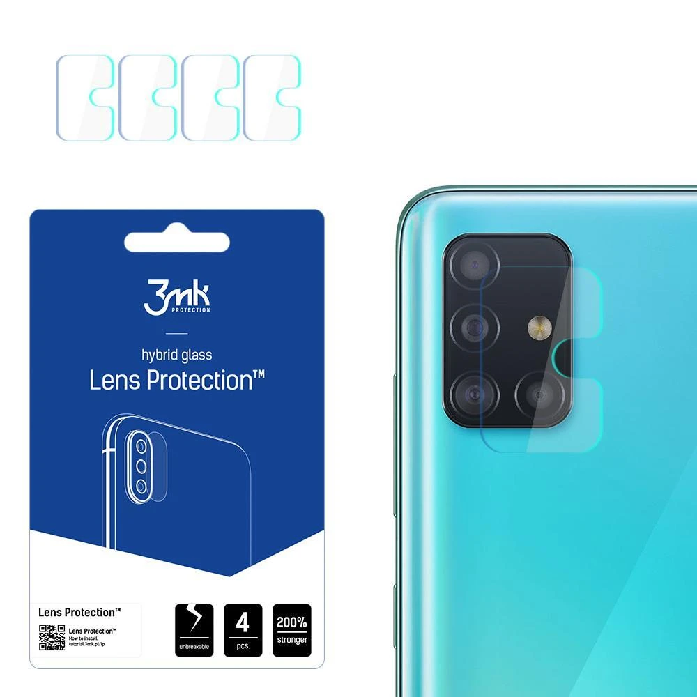3MK FLEXIBLE GLASS LENS HYBRID GLASS SAMSUNG GALAXY A51 5G FOR 4 PCS CAMERA