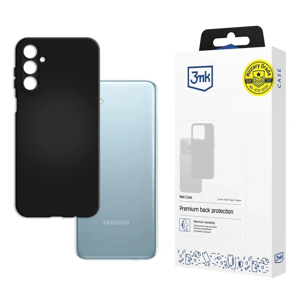Samsung Galaxy M14 - 3mk Matt dėklas telefonui juodos spalvos