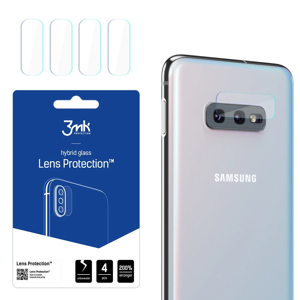 HYBRID GLASS 3MK FLEXIBLE GLASS LENS SAMSUNG GALAXY S10E FOR CAMERA 4 PCS.