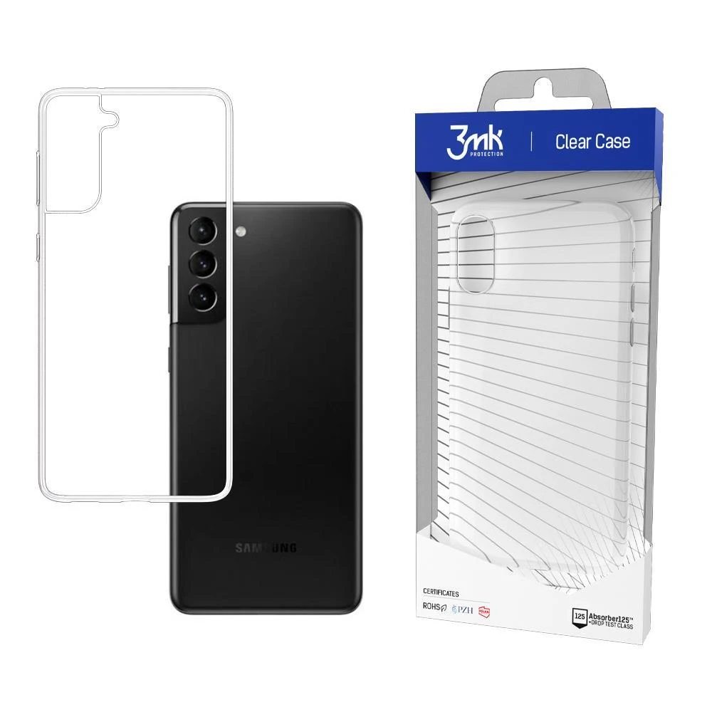 3MK ClearCase Samsung, Galaxy S21, TPU, skaidrus, skaidrus telefono dėklas