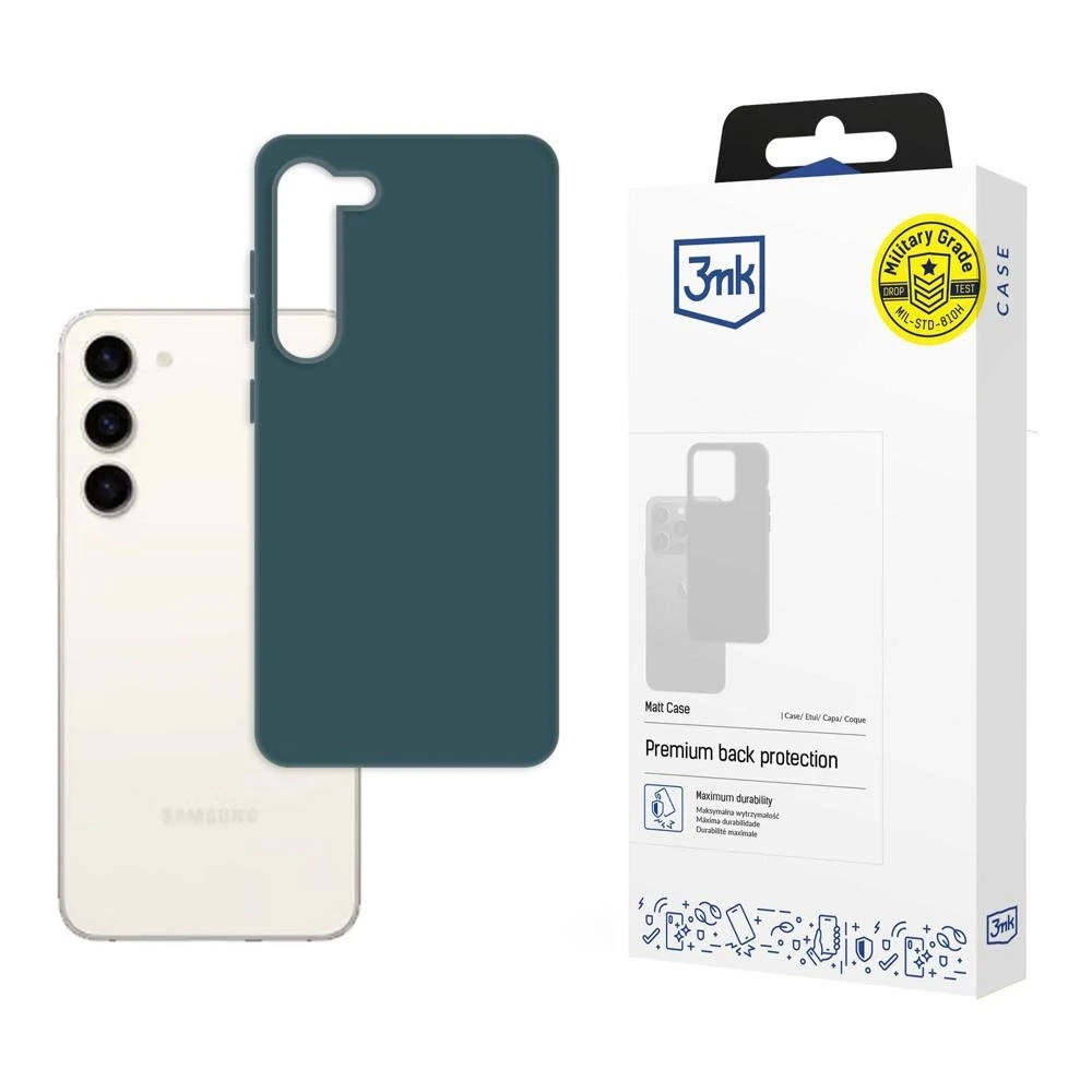Dėklas 3mk Matt Case Samsung S911 S23 5G tamsiai žalias