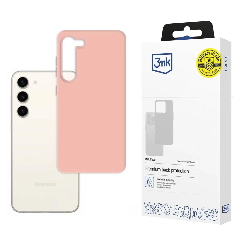 Dėklas 3mk Matt Case Samsung S916 S23 Plus 5G rožinis