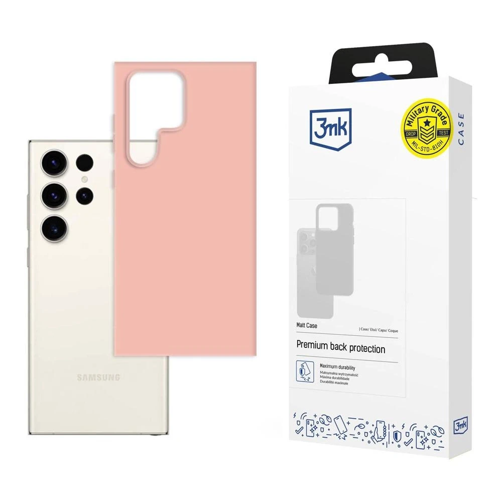 Dėklas 3mk Matt Case Samsung S918 S23 Ultra 5G rožinis