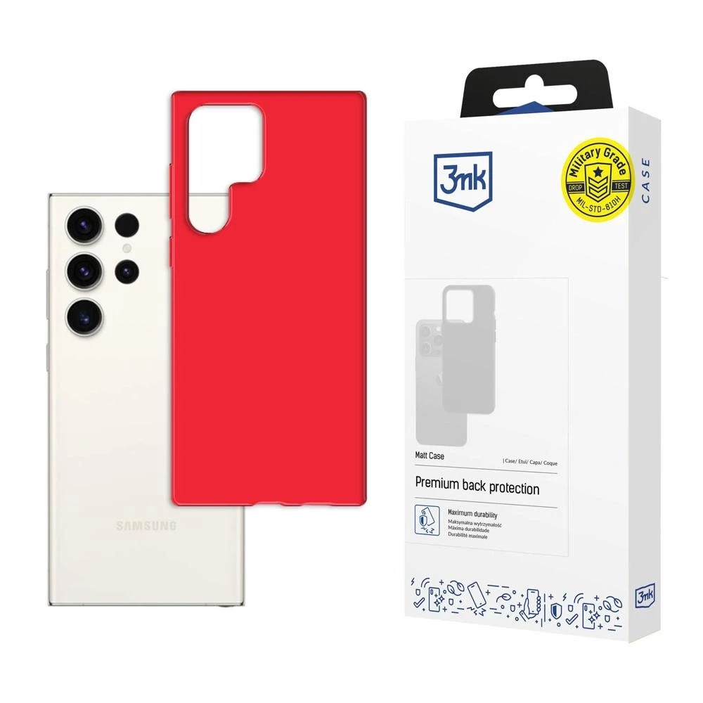 Dėklas 3mk Matt Case Samsung S918 S23 Ultra 5G raudonas
