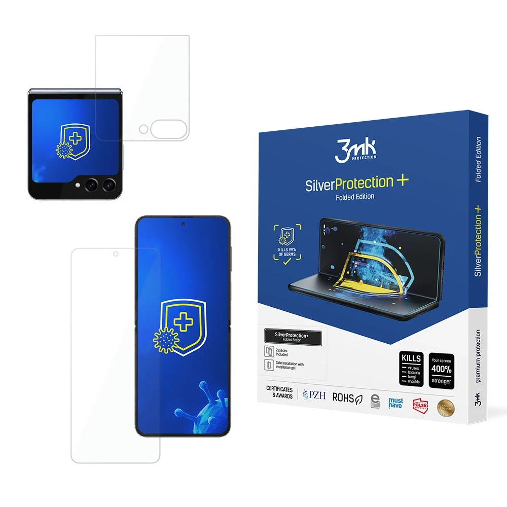 LCD apsauginė plėvelė 3mk Sidabrinis Protection+ Folded Edition Samsung F731 Z Flip5 5G