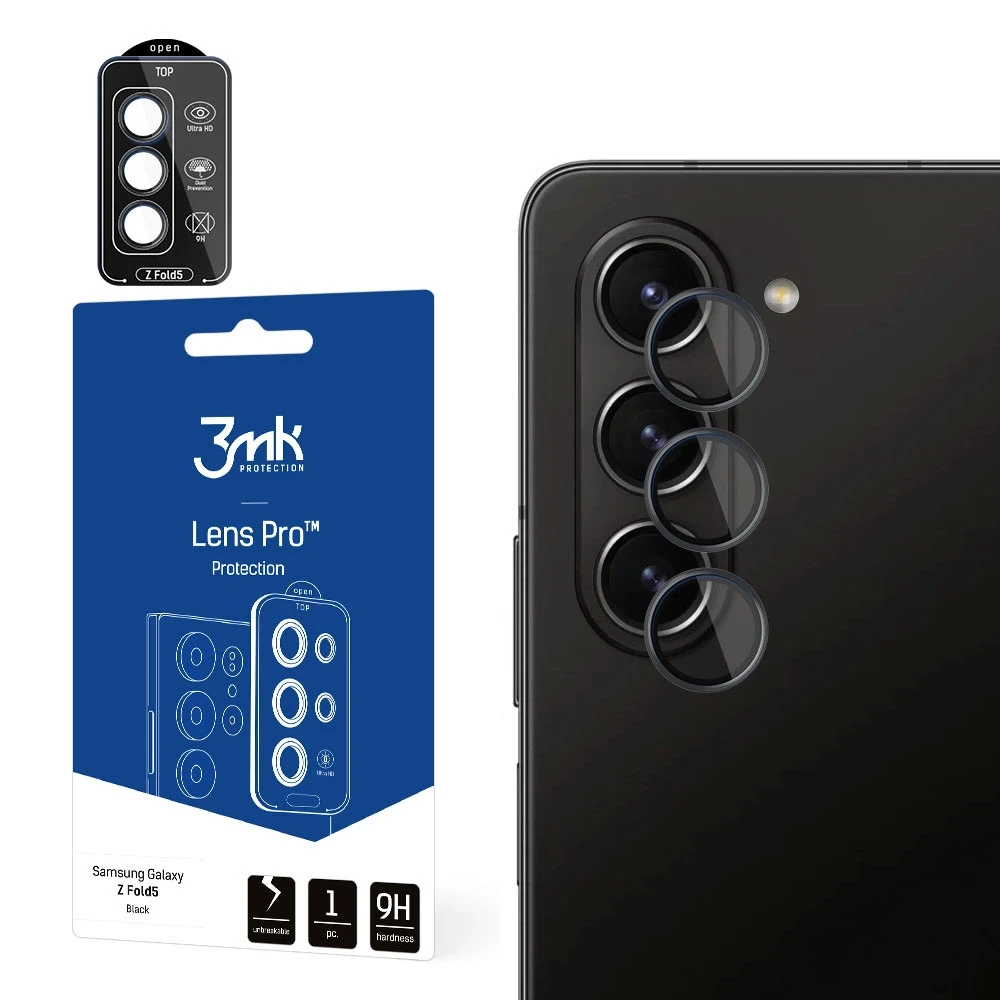 Apsauginis stiklas telefono kamerai Samsung Galaxy Z Fold 5 3MK Lens Protection Pro Clear