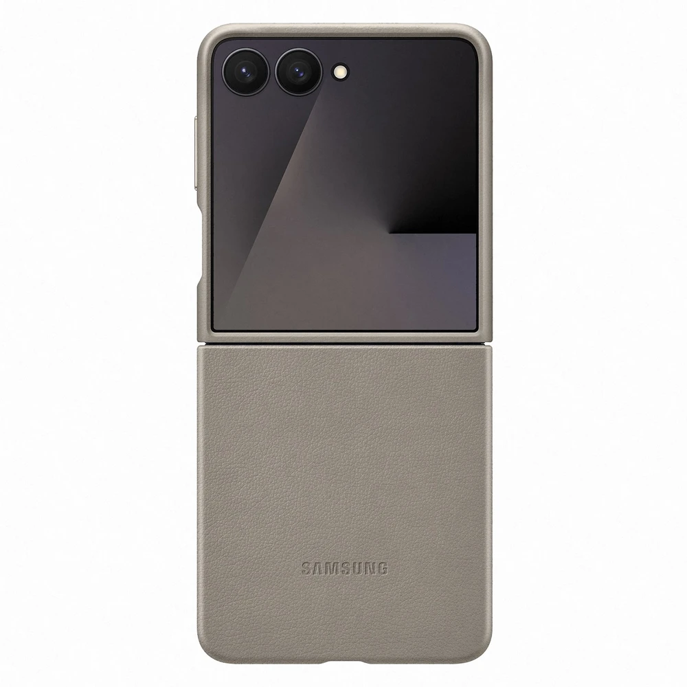 VF766PJEGWW „Kindsuit“ dėklas „Samsung Galaxy Flip7“, pilkai rudas