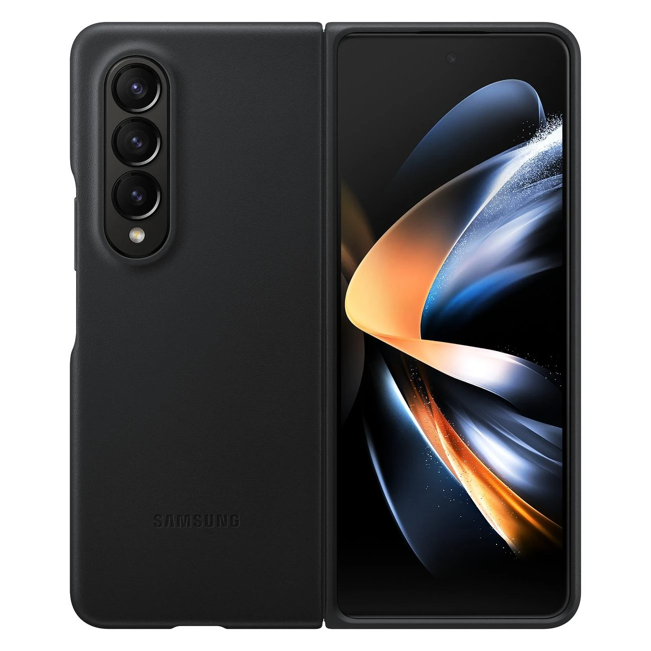 Dėklas VF936LBE Leather Cover for Samsung Galaxy Fold 4, Juodas (Juodas)
