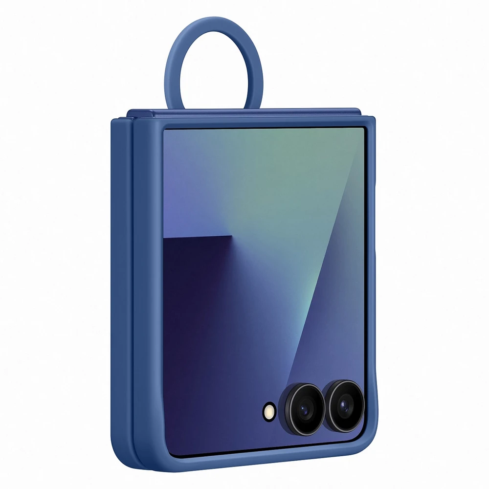 Dėklas PF766TNEGWW Ring Case (Silicone) Samsung Galaxy Flip7, Mėlyna