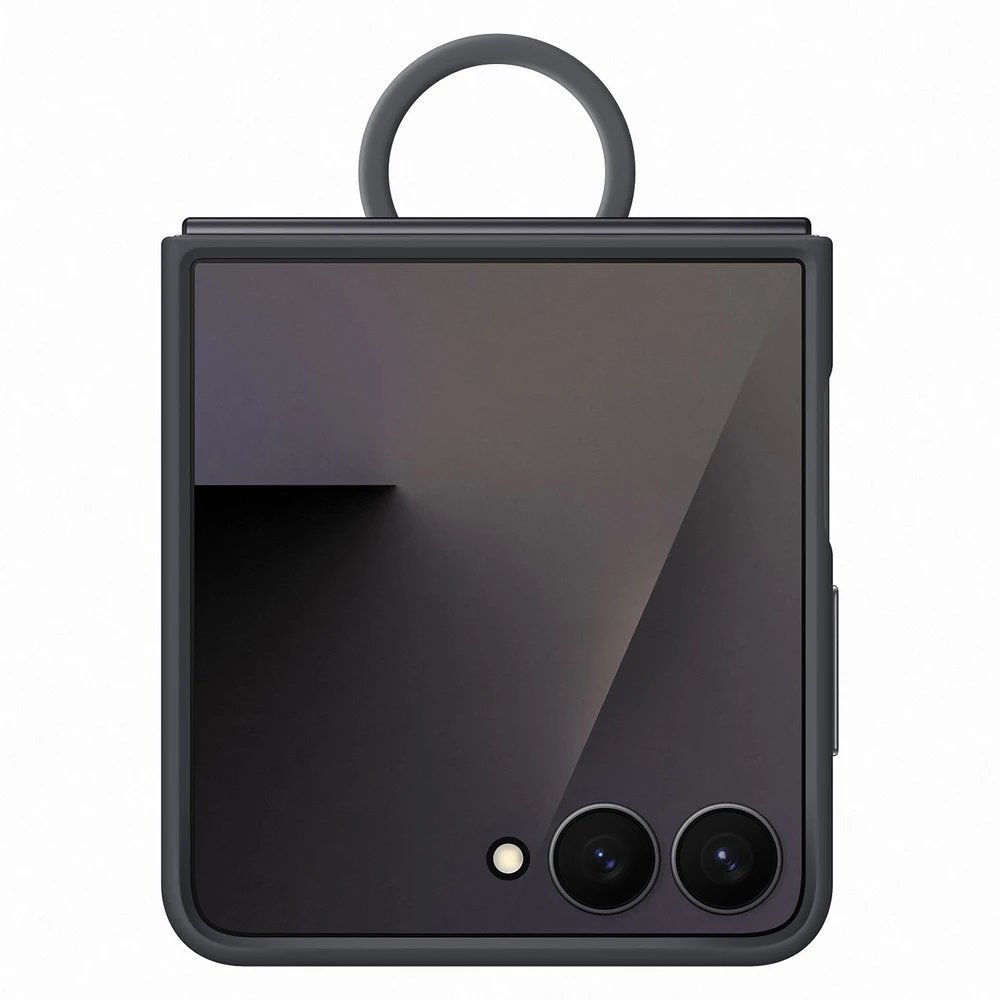 Dėklas PF766TBEGWW Ring Case (Silicone) Samsung Galaxy Flip7, Juodas