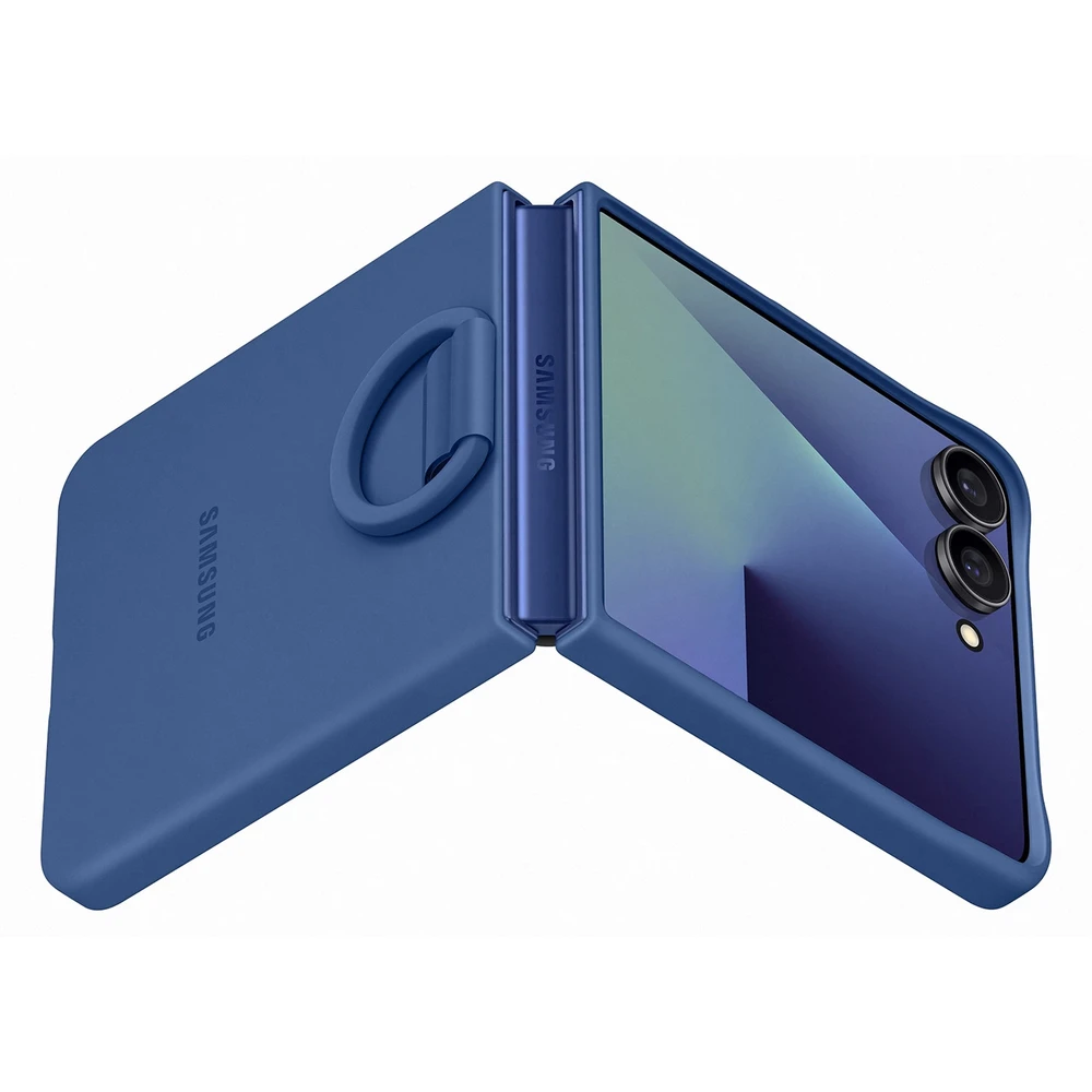 Dėklas PF766TNEGWW Ring Case (Silicone) Samsung Galaxy Flip7, Mėlyna