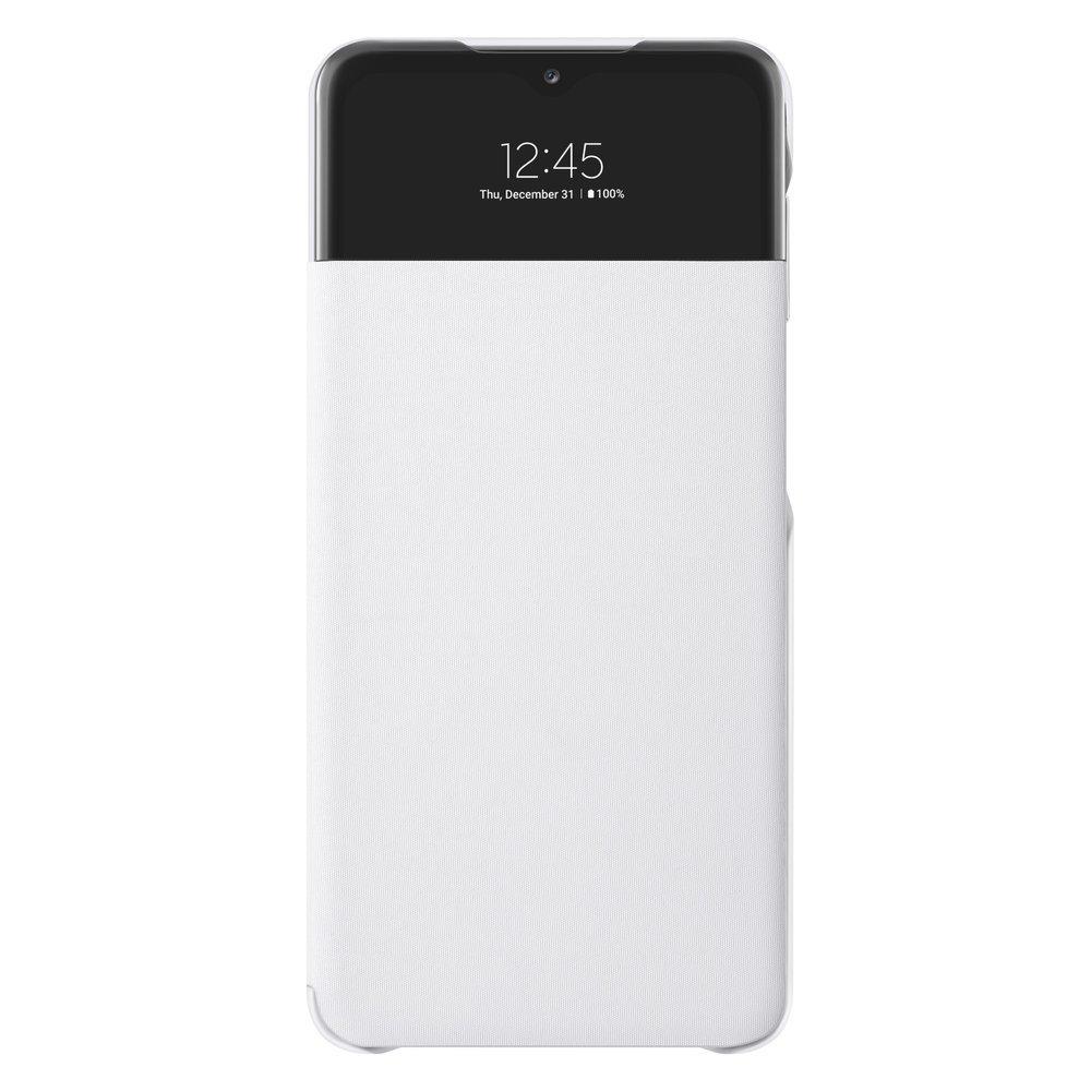 Samsung Galaxy A32 5G S View piniginės dėklas Baltas