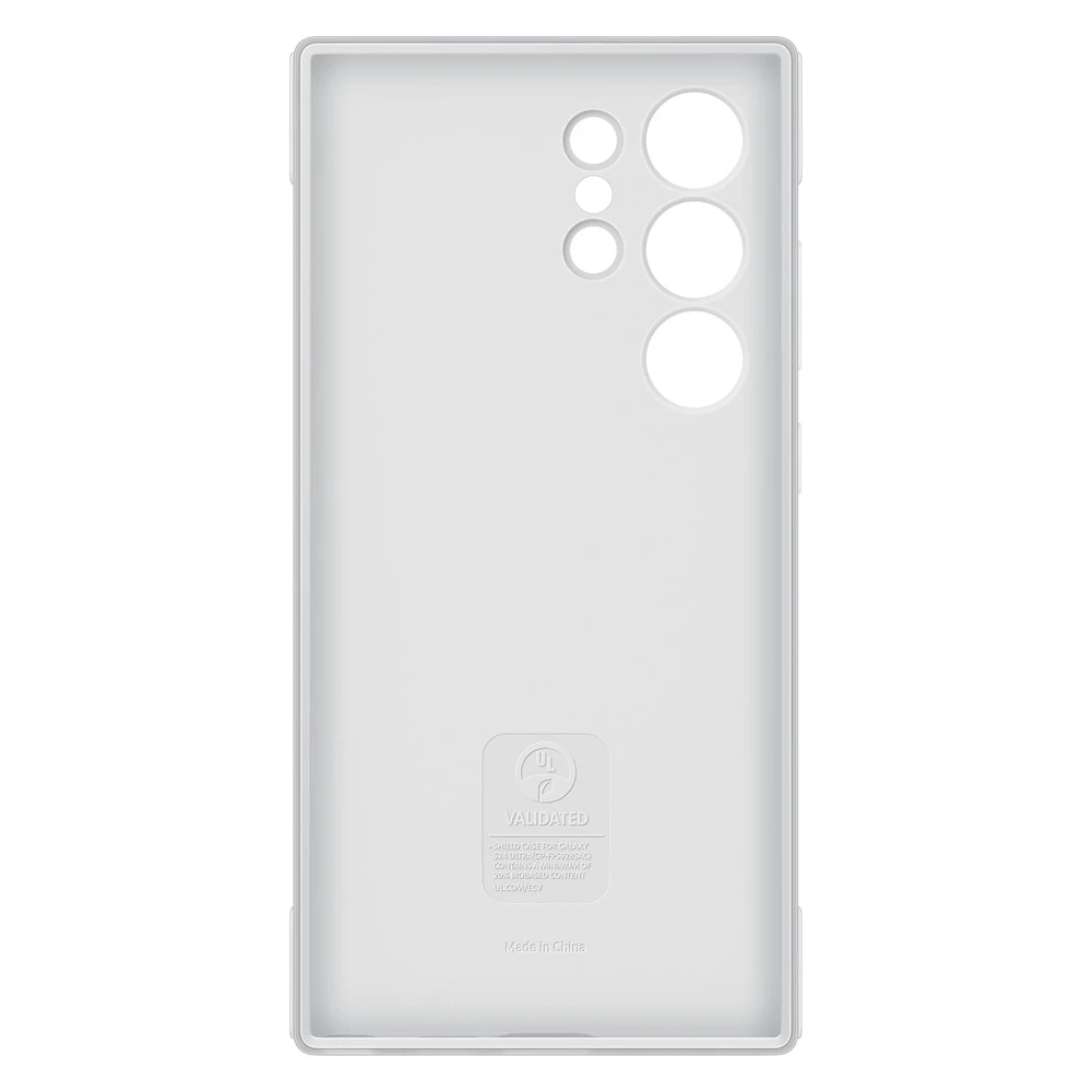 Dėklas „Samsung Galaxy S24 Ultra Shield“ dangtelis šviesiai pilkas