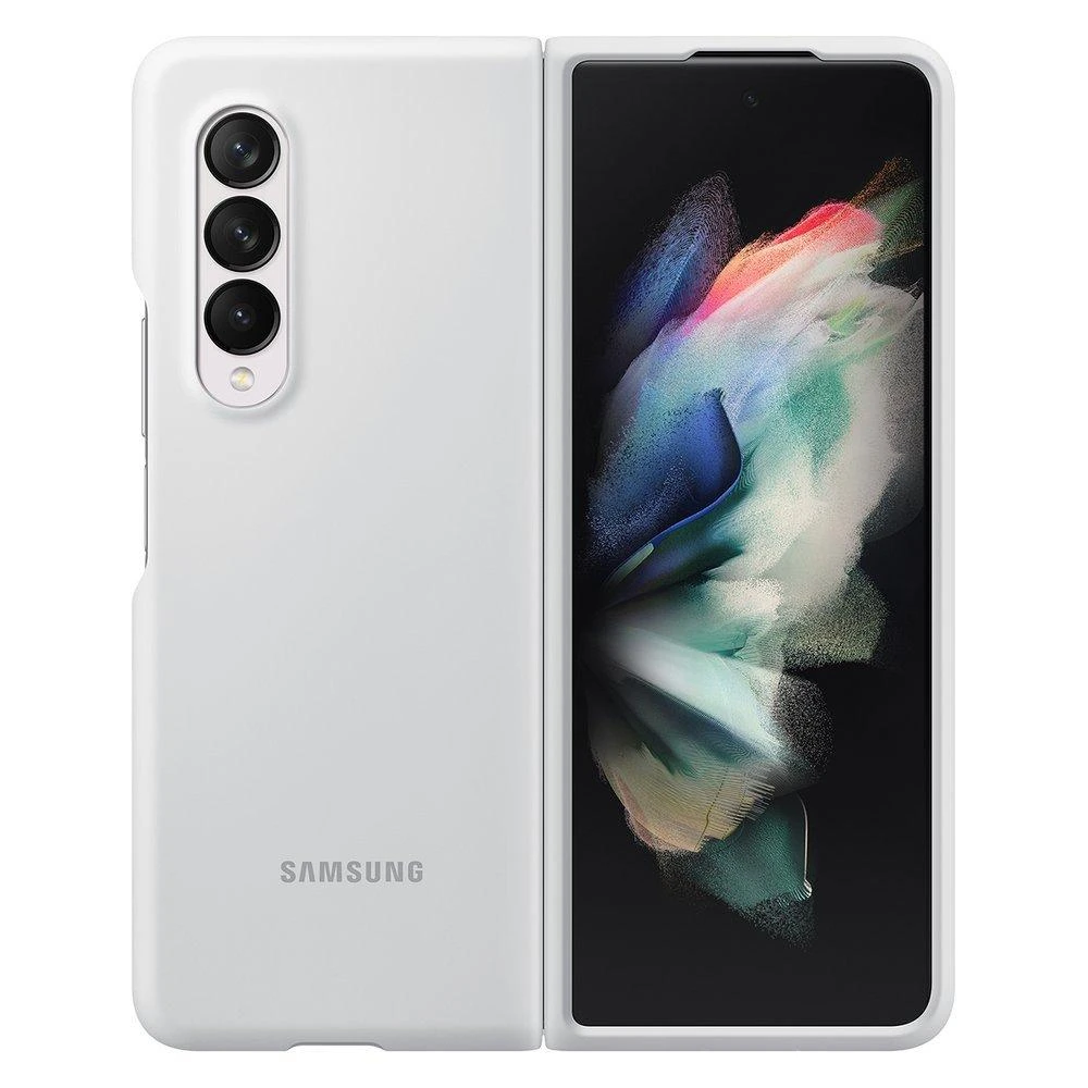 PF926TWE Silikoninis dėklas skirtas Samsung Galaxy Fold 3 (Baltas)