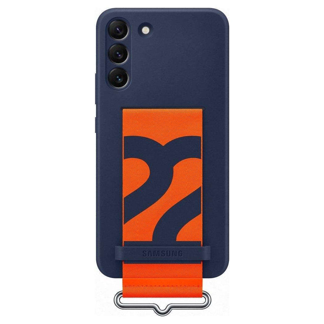 Dėklas GS901TNE silikoninis dangtelis su dirželiu, skirtas Samsung Galaxy S22, Navy (Mėlyna)